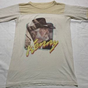Vintage 80s 1981 Kenny Rogers Country Music Single Stitch Tee Shirt Size S